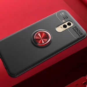 Techno Guru Huawei Mate 20 Lite Ultra Koruma Sağlayan Stant Özellikli Yüzüklü Ravel Silikon Kılıf