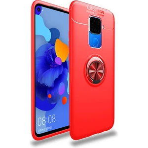 Techno Guru Huawei Mate 30 Lite Ultra Koruma Sağlayan Stant Özellikli Yüzüklü Ravel Silikon Kılıf