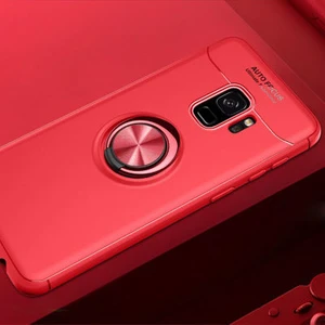 Techno Guru Samsung Galaxy S9 Ultra Koruma Sağlayan Stant Özellikli Yüzüklü Ravel Silikon Kılıf