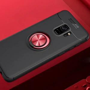 Techno Guru Samsung Galaxy S9 Ultra Koruma Sağlayan Stant Özellikli Yüzüklü Ravel Silikon Kılıf