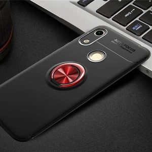Techno Guru Honor 8A Ultra Koruma Sağlayan Stant Özellikli Yüzüklü Ravel Silikon Kılıf