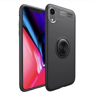 Techno Guru iPhone Xr Ultra Koruma Sağlayan Stant Özellikli Yüzüklü Ravel Silikon Kılıf