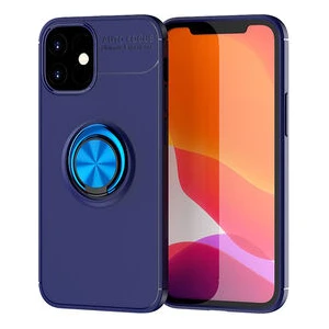 Techno Guru iPhone 12 Ultra Koruma Sağlayan Stant Özellikli Yüzüklü Ravel Silikon Kılıf