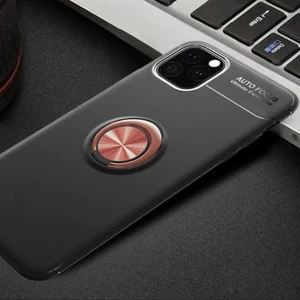 Techno Guru iPhone 11 Pro Ultra Koruma Sağlayan Stant Özellikli Yüzüklü Ravel Silikon Kılıf