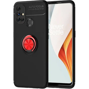 Techno Guru One Plus Nord N10 5g Ultra Koruma Sağlayan Stant Özellikli Yüzüklü Ravel Silikon Kılıf