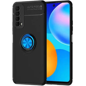 Techno Guru Huawei P Smart 2021 Ultra Koruma Sağlayan Stant Özellikli Yüzüklü Ravel Silikon Kılıf