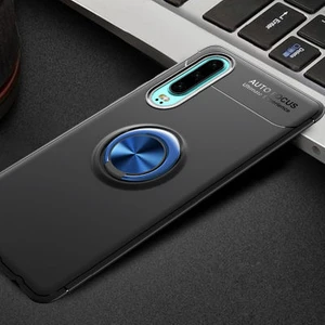 Techno Guru Huawei P30 Ultra Koruma Sağlayan Stant Özellikli Yüzüklü Ravel Silikon Kılıf
