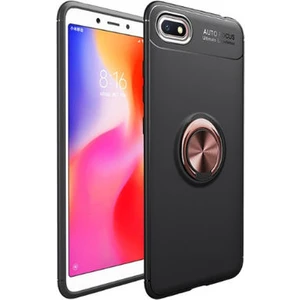 Techno Guru Huawei Y5 2018 Ultra Koruma Sağlayan Stant Özellikli Yüzüklü Ravel Silikon Kılıf