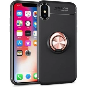 Techno Guru iPhone Xs Max Ultra Koruma Sağlayan Stant Özellikli Yüzüklü Ravel Silikon Kılıf