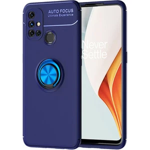 Techno Guru One Plus Nord N10 5g Ultra Koruma Sağlayan Stant Özellikli Yüzüklü Ravel Silikon Kılıf