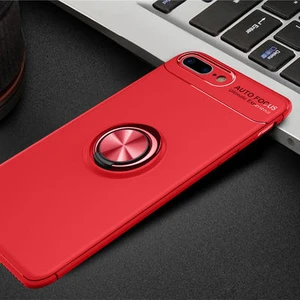 Techno Guru iPhone 8 Plus Ultra Koruma Sağlayan Stant Özellikli Yüzüklü Ravel Silikon Kılıf