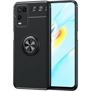 Techno Guru Oppo A54 4g Ultra Koruma Sağlayan Stant Özellikli Yüzüklü Ravel Silikon Kılıf