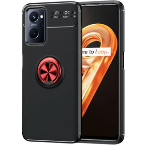 Techno Guru Oppo A76 Ultra Koruma Sağlayan Stant Özellikli Yüzüklü Ravel Silikon Kılıf