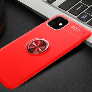 Techno Guru iPhone 11 Ultra Koruma Sağlayan Stant Özellikli Yüzüklü Ravel Silikon Kılıf