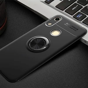 Techno Guru Huawei Y6S 2019 Ultra Koruma Sağlayan Stant Özellikli Yüzüklü Ravel Silikon Kılıf
