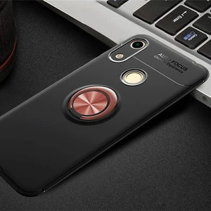 Techno Guru Huawei Y6S 2019 Ultra Koruma Sağlayan Stant Özellikli Yüzüklü Ravel Silikon Kılıf