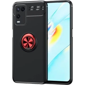 Techno Guru Oppo A54 4g Ultra Koruma Sağlayan Stant Özellikli Yüzüklü Ravel Silikon Kılıf