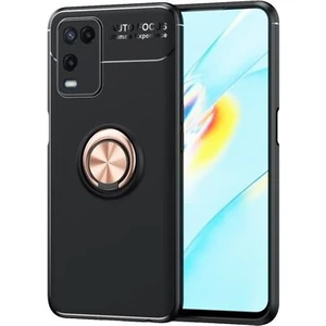 Techno Guru Oppo A54 4g Ultra Koruma Sağlayan Stant Özellikli Yüzüklü Ravel Silikon Kılıf