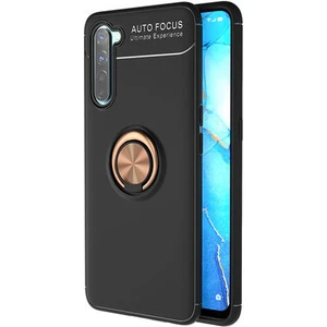 Techno Guru Oppo Reno 3 Ultra Koruma Sağlayan Stant Özellikli Yüzüklü Ravel Silikon Kılıf