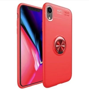 Techno Guru iPhone Xr Ultra Koruma Sağlayan Stant Özellikli Yüzüklü Ravel Silikon Kılıf