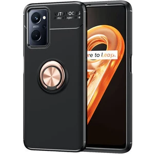 Techno Guru Oppo A76 Ultra Koruma Sağlayan Stant Özellikli Yüzüklü Ravel Silikon Kılıf