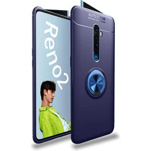 Techno Guru Oppo Reno 2z Ultra Koruma Sağlayan Stant Özellikli Yüzüklü Ravel Silikon Kılıf