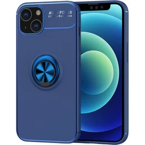 Techno Guru iPhone 14 Plus Ultra Koruma Sağlayan Stant Özellikli Yüzüklü Ravel Silikon Kılıf