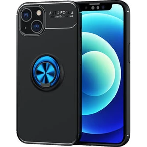 Techno Guru iPhone 14 Ultra Koruma Sağlayan Stant Özellikli Yüzüklü Ravel Silikon Kılıf