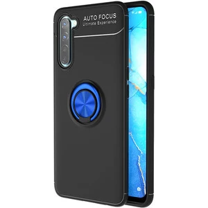 Techno Guru Oppo Reno 3 Ultra Koruma Sağlayan Stant Özellikli Yüzüklü Ravel Silikon Kılıf