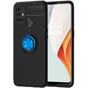 Techno Guru One Plus Nord N10 5g Ultra Koruma Sağlayan Stant Özellikli Yüzüklü Ravel Silikon Kılıf