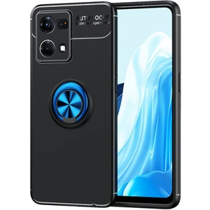 Oppo Reno 7 4g  Kılıf Yüzüklü Sağlam Esnek Ringo Silikon Kapak