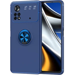 Poco X4 Pro 5g  Kılıf Yüzüklü Sağlam Esnek Ringo Silikon Kapak