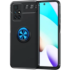 Techno Guru Redmi 10 Ultra Koruma Sağlayan Stant Özellikli Yüzüklü Ravel Silikon Kılıf