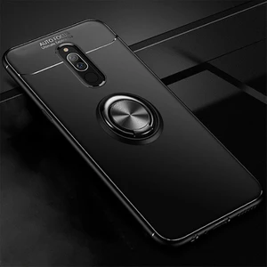 Techno Guru Redmi 8 Ultra Koruma Sağlayan Stant Özellikli Yüzüklü Ravel Silikon Kılıf