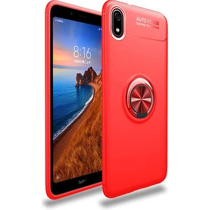 Techno Guru Redmi 7A Ultra Koruma Sağlayan Stant Özellikli Yüzüklü Ravel Silikon Kılıf