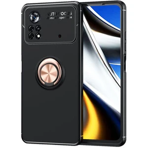 Poco X4 Pro 5g  Kılıf Yüzüklü Sağlam Esnek Ringo Silikon Kapak