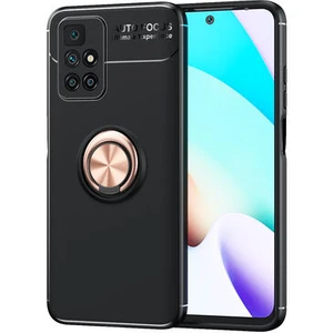 Techno Guru Redmi 10 Ultra Koruma Sağlayan Stant Özellikli Yüzüklü Ravel Silikon Kılıf