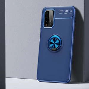 Redmi 9t  Kılıf Yüzüklü Sağlam Esnek Ringo Silikon Kapak