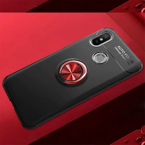 Techno Guru Redmi Note 7 Ultra Koruma Sağlayan Stant Özellikli Yüzüklü Ravel Silikon Kılıf