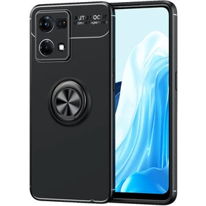 Oppo Reno 7 4g  Kılıf Yüzüklü Sağlam Esnek Ringo Silikon Kapak