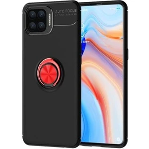 Techno Guru Oppo Reno A73 Ultra Koruma Sağlayan Stant Özellikli Yüzüklü Ravel Silikon Kılıf