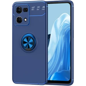 Oppo Reno 7 4g  Kılıf Yüzüklü Sağlam Esnek Ringo Silikon Kapak