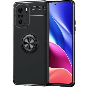 Techno Guru Redmi K40 Ultra Koruma Sağlayan Stant Özellikli Yüzüklü Ravel Silikon Kılıf