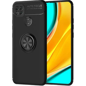 Redmi 9c  Kılıf Yüzüklü Sağlam Esnek Ringo Silikon Kapak