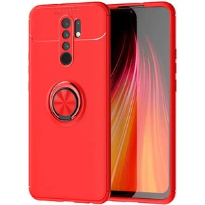 Techno Guru Redmi 9 Ultra Koruma Sağlayan Stant Özellikli Yüzüklü Ravel Silikon Kılıf