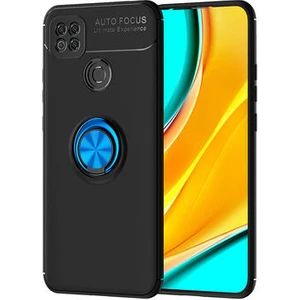 Techno Guru Redmi 9c Ultra Koruma Sağlayan Stant Özellikli Yüzüklü Ravel Silikon Kılıf
