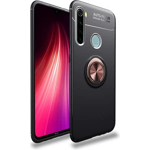 Techno Guru Redmi Note 8 Ultra Koruma Sağlayan Stant Özellikli Yüzüklü Ravel Silikon Kılıf