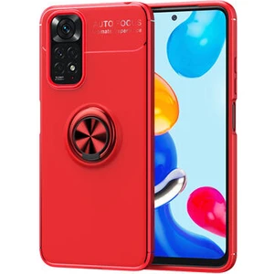 Techno Guru Redmi Note 11S Global Ultra Koruma Sağlayan Stant Özellikli Yüzüklü Ravel Silikon Kılıf