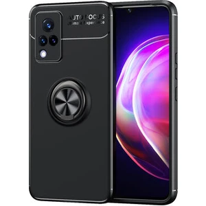 Vivo V21  Kılıf Yüzüklü Sağlam Esnek Ringo Silikon Kapak
