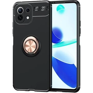 Techno Guru Xiaomi Mi 11 Lite Ultra Koruma Sağlayan Stant Özellikli Yüzüklü Ravel Silikon Kılıf